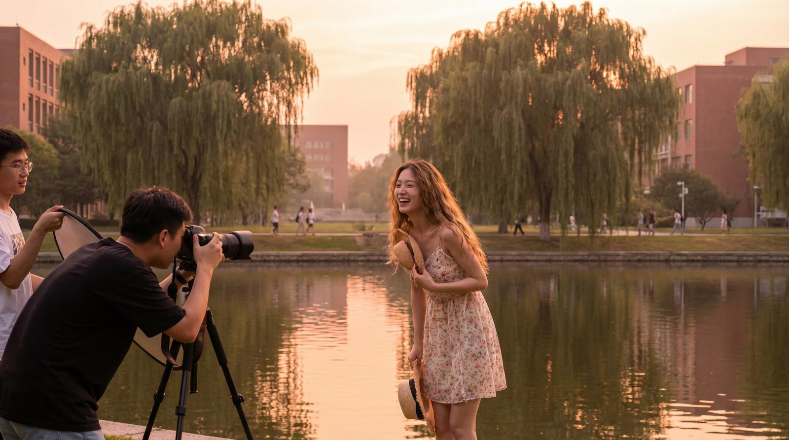 看片写真-湖畔夕阳人像传媒